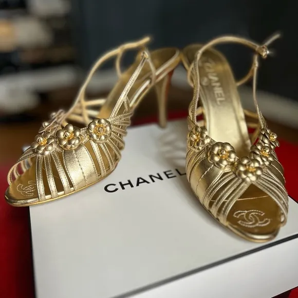 Chanel Gold Women's Heels