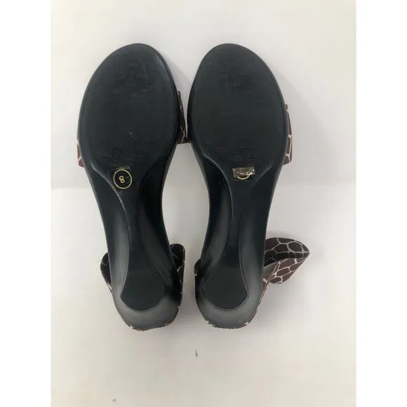 Charleston Shoe Company Women giraffe print heels Shoes Size 8 Brown