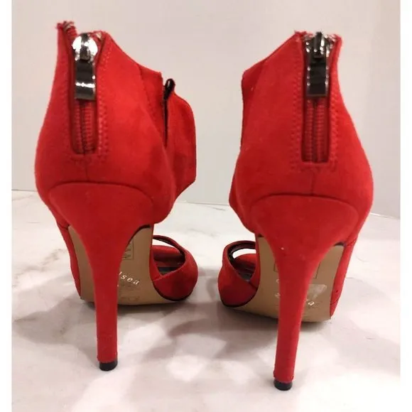 Chelsea &amp;‎ Zoe Women’s Peep-Toe Pink High Heels Size 7.5 NEW
