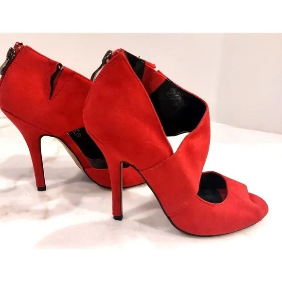 Chelsea &amp;‎ Zoe Women’s Peep-Toe Pink High Heels Size 7.5 NEW