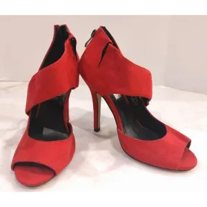 Chelsea &amp;‎ Zoe Women’s Peep-Toe Pink High Heels Size 7.5 NEW
