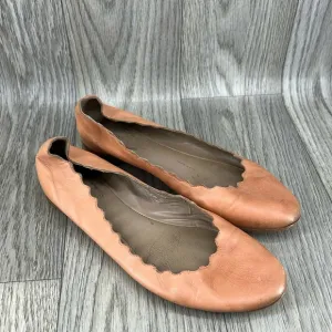 CHLOE LAUREN LEATHER BALLET FLATS