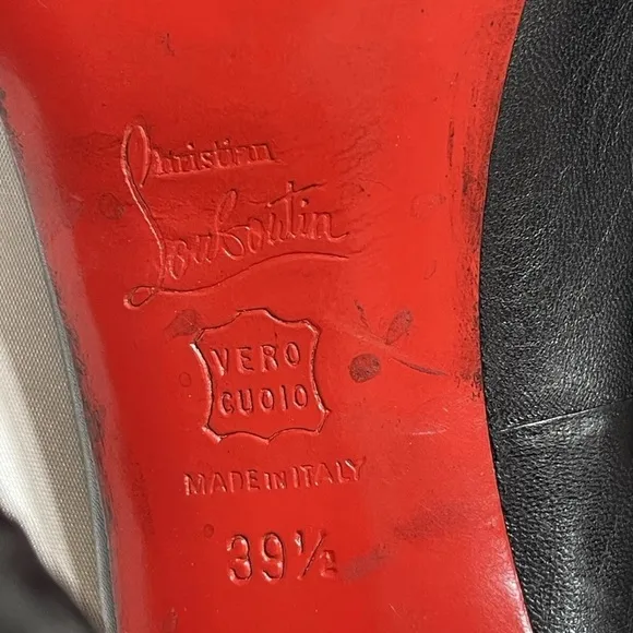 Christian Louboutin Black and Red 39.5 EUR, 9 US