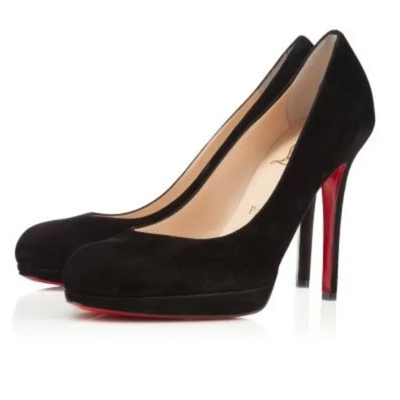 Christian Louboutin Black Suede Pumps