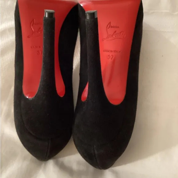 Christian Louboutin Black Suede Pumps