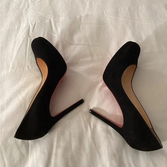 Christian Louboutin Black Suede Pumps