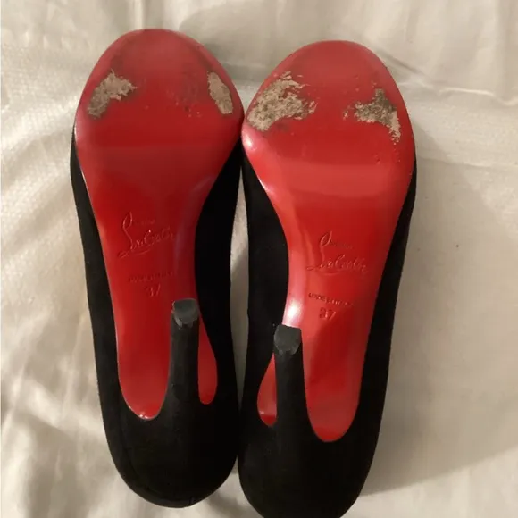 Christian Louboutin Black Suede Pumps