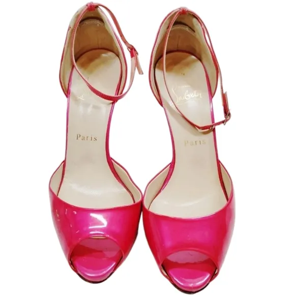 Christian Louboutin Claudia D'Orsay Pumps Patent Leather