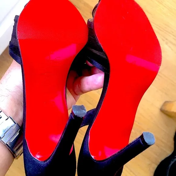 Christian Louboutin Paris Pumps w/New Soles.  EUC.
