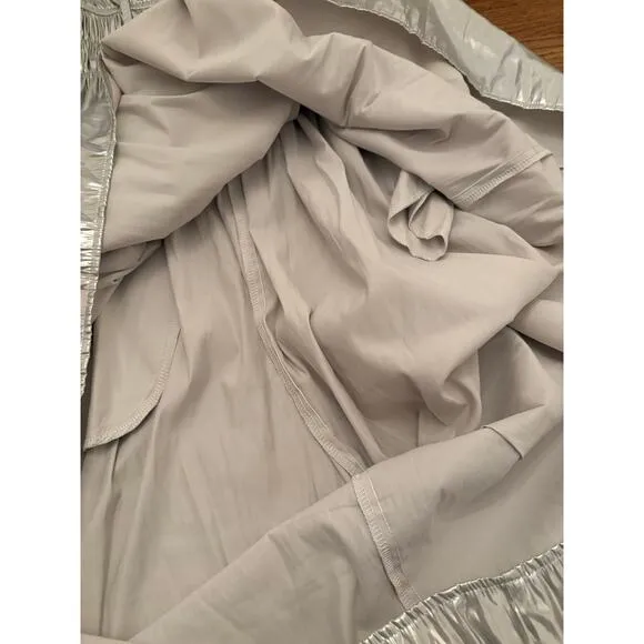 Ciao Lucia Metallic Georgina Foiled Satin Midi Dress Size medium