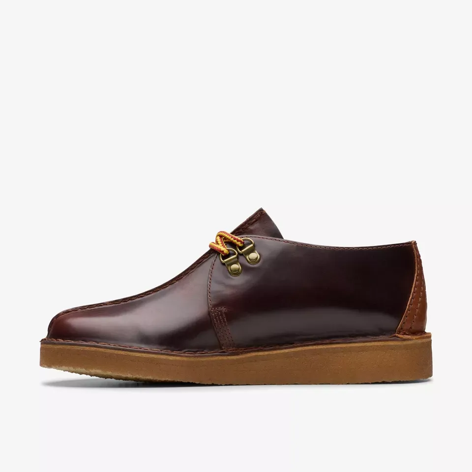 Clarks Men's Desert Trek Hiker Burgundy Leather