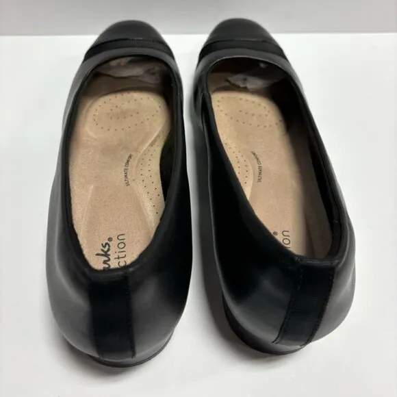 Clark’s Women’s Juliet Monte, Black Slip-On Flats, Size 9.5 Wide