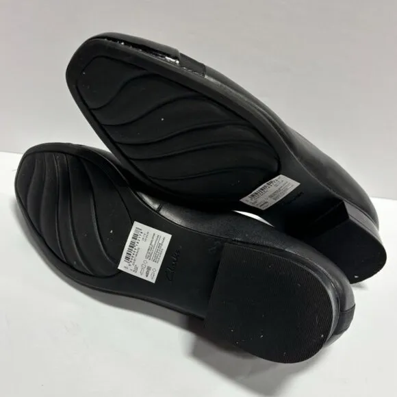 Clark’s Women’s Juliet Monte, Black Slip-On Flats, Size 9.5 Wide