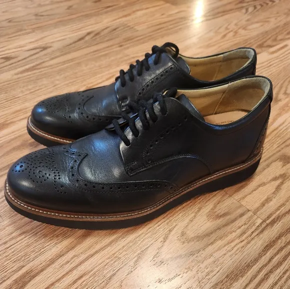 Classic Black Leather Brogues