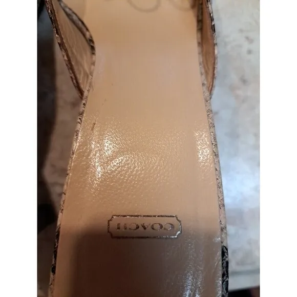 Coach Slip On Sandals Size 8 Caitlin