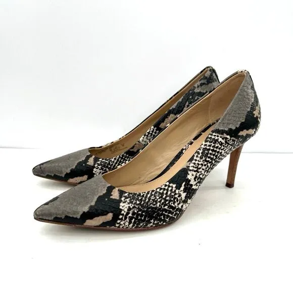 Coach Smith Multi Python Fog Ivory women’s leather pumps shoes