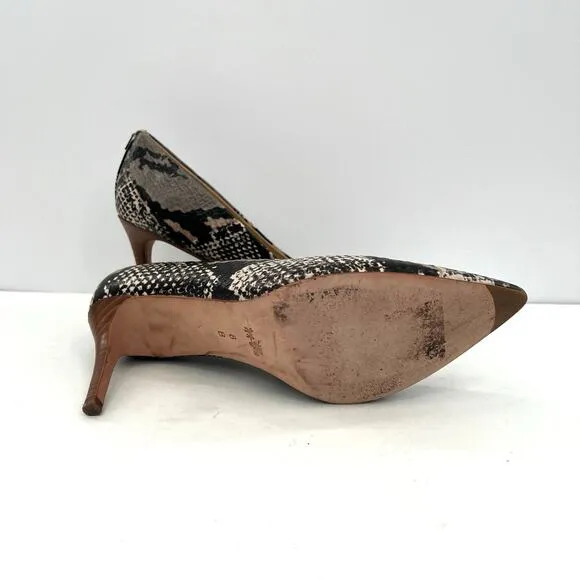 Coach Smith Multi Python Fog Ivory women’s leather pumps shoes