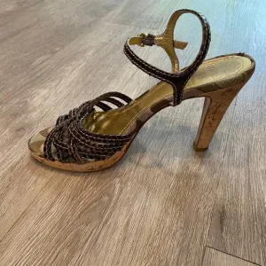 Coach Womens Heels Size 6 Festival Stilettos Open Toe Sandals Wedding Party