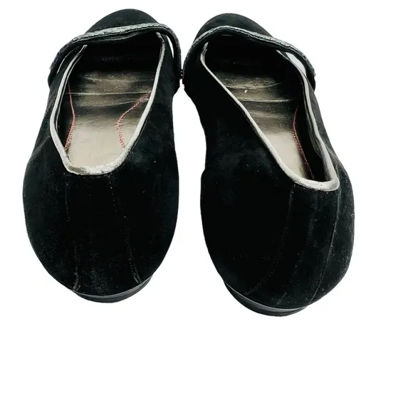 Coach Black Suede Flats ELISSA Shoes Size 8B