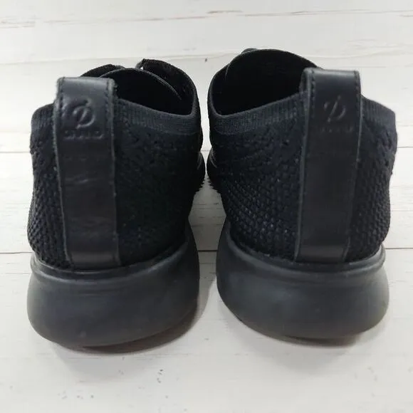 Cole Haan 2 ZeroGrand‎ Stitchlite Wingtip Oxford Men 12 Lazer Black Shoes C28527