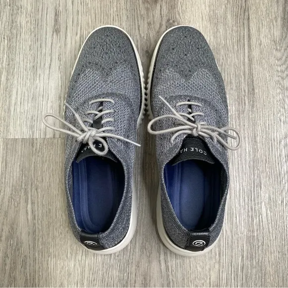 Cole Haan 2.ZeroGrand Mens 9 Wingtip Oxford Gray Casual Shoes Sneaker Stitchlite