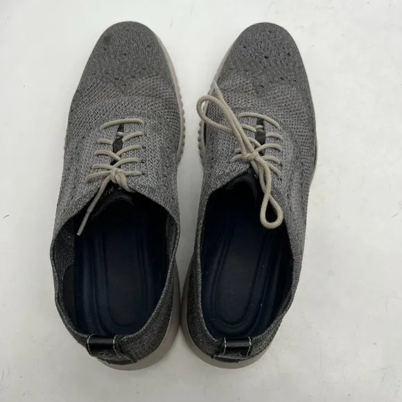 Cole Haan C27565  Men`s Size 11 ZeroGrand Stitchlite Wingtip Oxford Grey Shoes