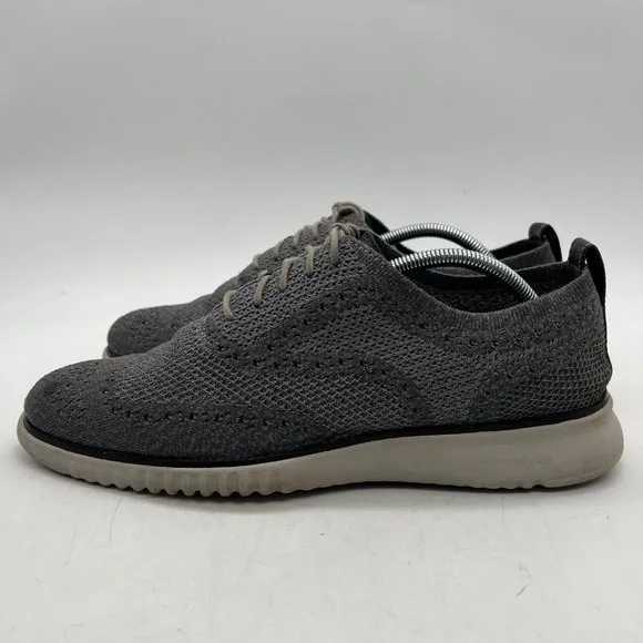Cole Haan C27565  Men`s Size 11 ZeroGrand Stitchlite Wingtip Oxford Grey Shoes