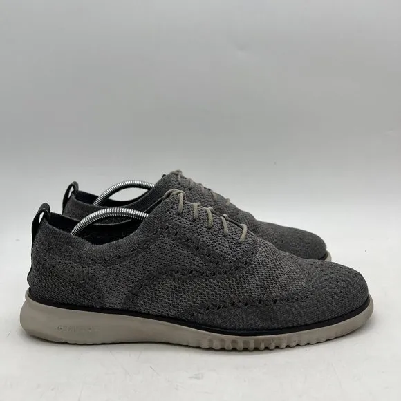 Cole Haan C27565  Men`s Size 11 ZeroGrand Stitchlite Wingtip Oxford Grey Shoes