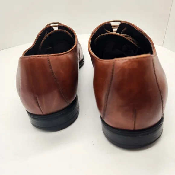 Cole Haan dress shoes men's 11.5 brown glossy leather oxford formal classic prom
