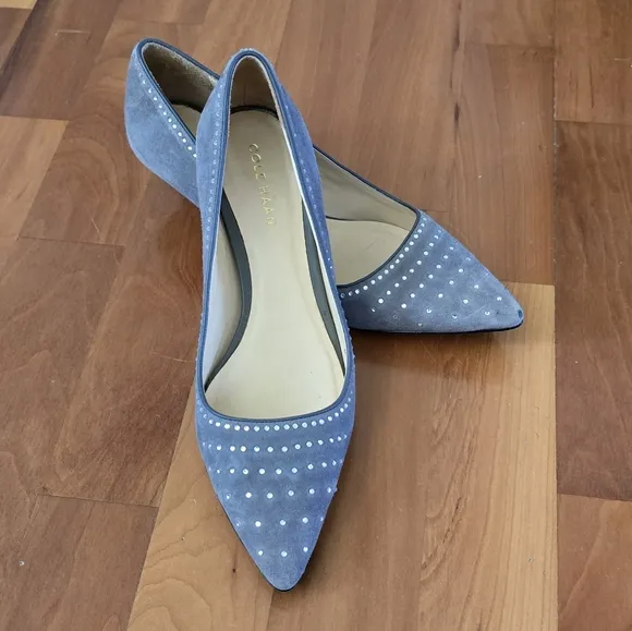Cole Haan Kitten Heels Dress Shoe with crystal decoration