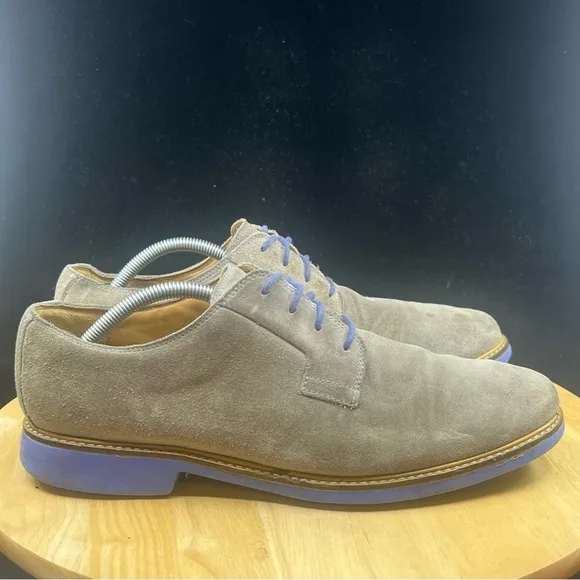 Cole Haan Men 10.5 Great Jones Plain Toe Oxford Gray Blue C12163