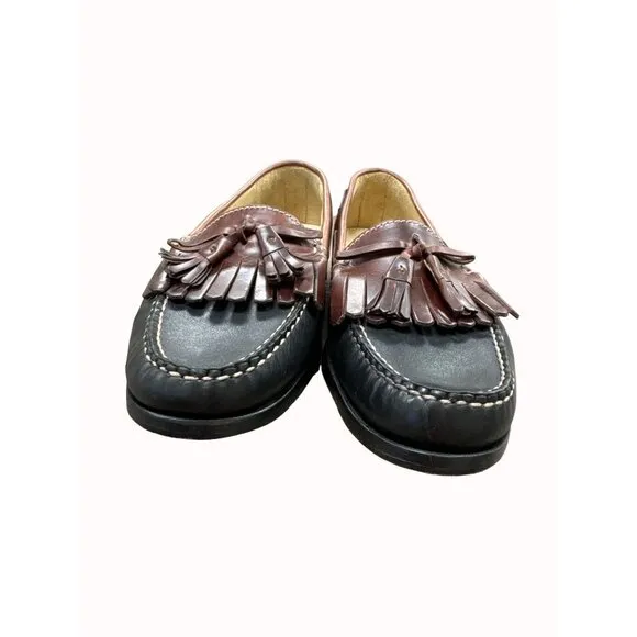 Cole Haan men’s brown leather tassel slip on loafer shoes 9D SKU 6266