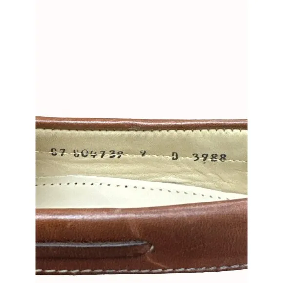 Cole Haan men’s brown leather tassel slip on loafer shoes 9D SKU 6266