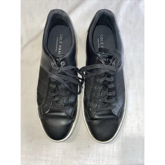 Cole Haan Men’s Casual Sneakers Size 10 M Black Leather Going Out Party