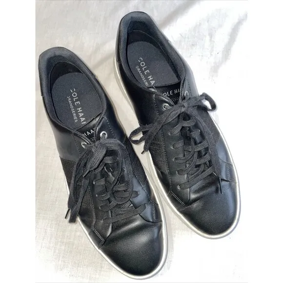 Cole Haan Men’s Casual Sneakers Size 10 M Black Leather Going Out Party