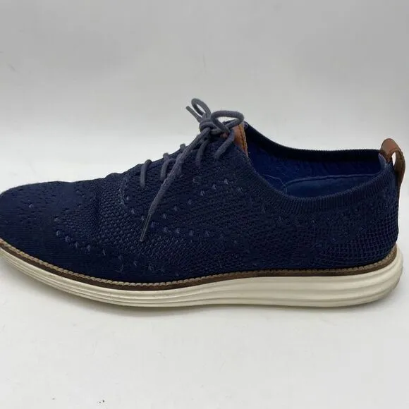 Cole Haan Mens Sz 11 Original‎ Grand Stitchlite Wingtip C27960 Shoes Blue Oxford