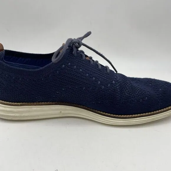 Cole Haan Mens Sz 11 Original‎ Grand Stitchlite Wingtip C27960 Shoes Blue Oxford