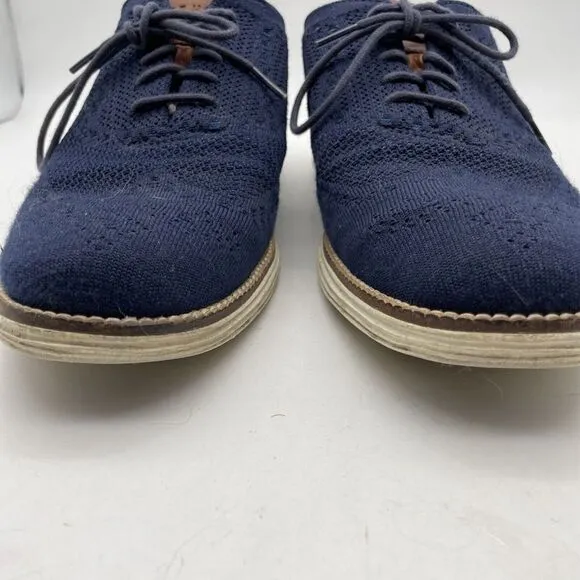 Cole Haan Mens Sz 11 Original‎ Grand Stitchlite Wingtip C27960 Shoes Blue Oxford