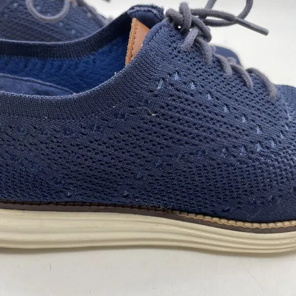 Cole Haan Mens Sz 11 Original‎ Grand Stitchlite Wingtip C27960 Shoes Blue Oxford