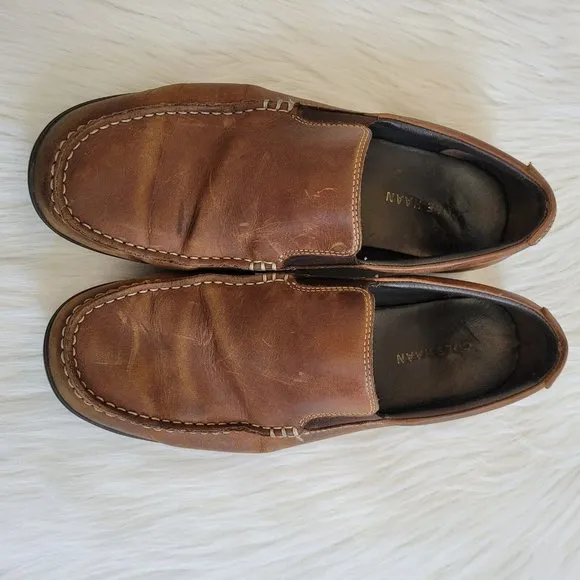 COle Haan Mens Sz 9.5 Loafer Brown Leather Slip On Dress Casual Shoes 12602