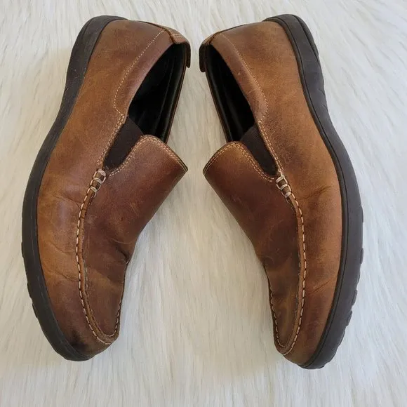 COle Haan Mens Sz 9.5 Loafer Brown Leather Slip On Dress Casual Shoes 12602
