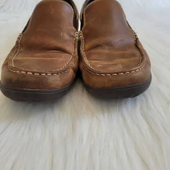 COle Haan Mens Sz 9.5 Loafer Brown Leather Slip On Dress Casual Shoes 12602
