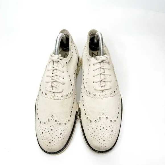 Cole Haan Men's Suede Wingtip Oxfords Beige 7M