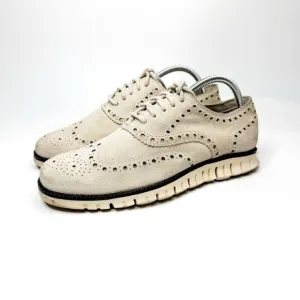 Cole Haan Men's Suede Wingtip Oxfords Beige 7M