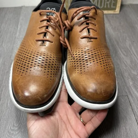 Cole Haan Shoes Men 13 2.Zero Grand Laser Wingtip Brown Lace Up Oxford C27879