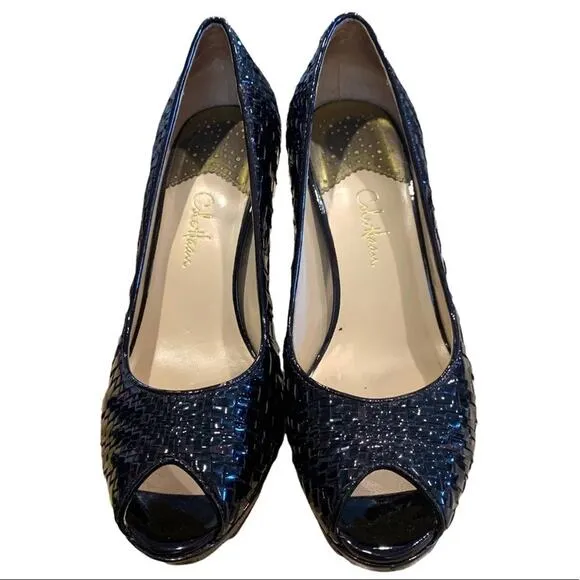 Cole Haan shoes pumps black woven leather. Felisha heels size 7.5