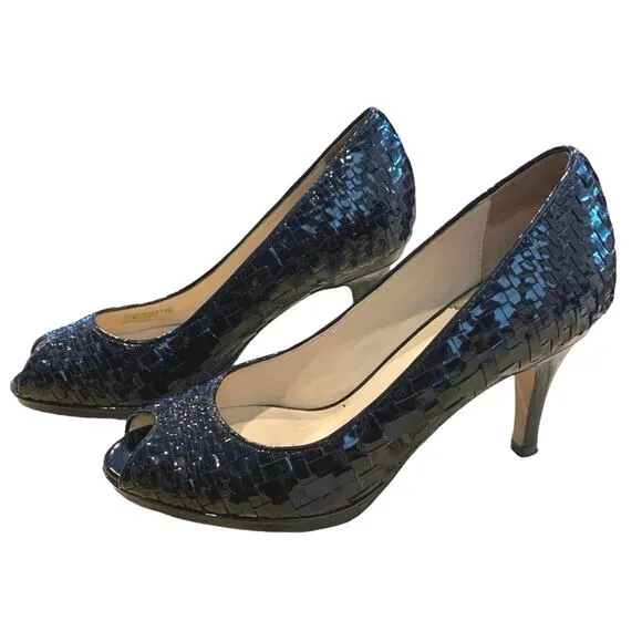 Cole Haan shoes pumps black woven leather. Felisha heels size 7.5