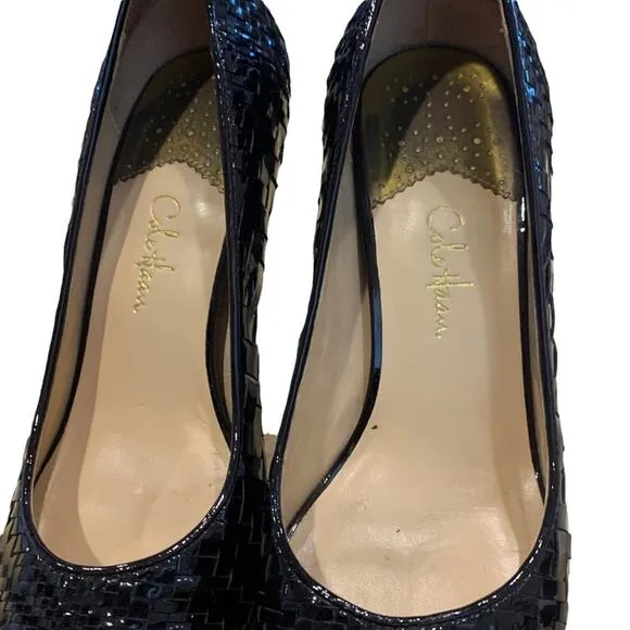 Cole Haan shoes pumps black woven leather. Felisha heels size 7.5