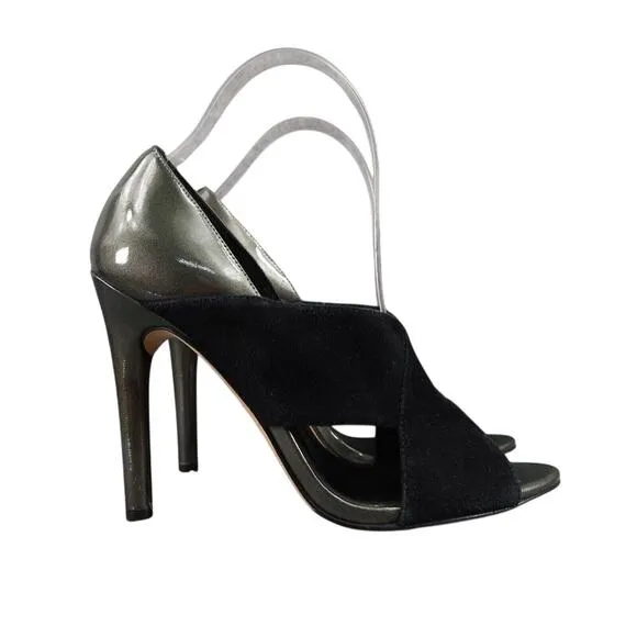 Cole Haan Shoes Women 7 Pump Fashion Stiletto Formal Party Suede Patent Open Toe