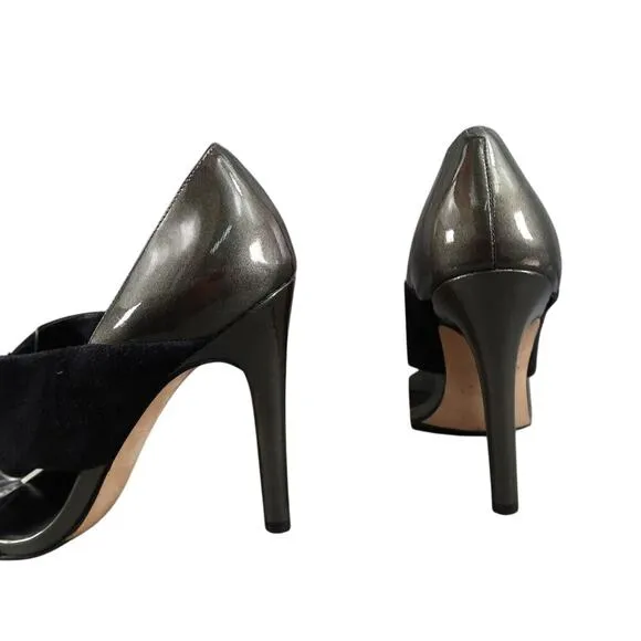 Cole Haan Shoes Women 7 Pump Fashion Stiletto Formal Party Suede Patent Open Toe